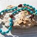 Teal & Brown Anglican Rosary with Olive Wood Cross