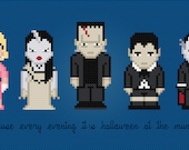 The Munsters Characters - Cross Stitch PDF Pattern Download
