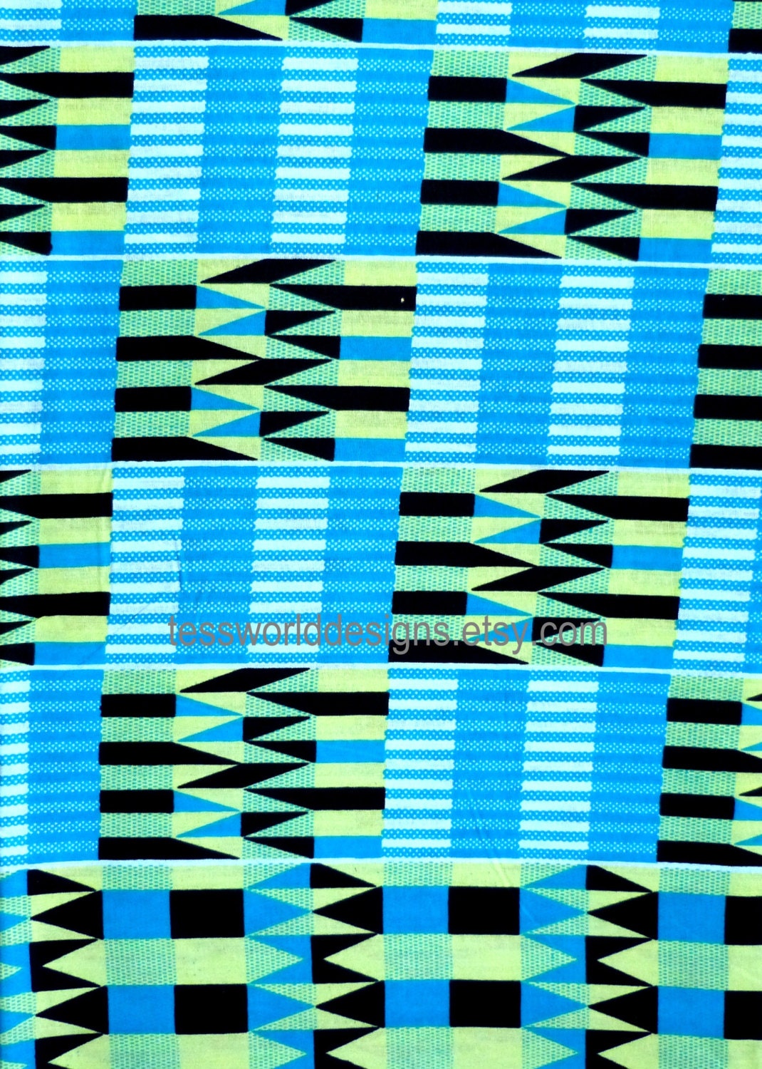 African fabric. KF027, Kente cloth, Sold By Fat Quarter.