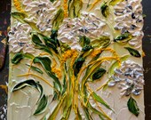 Olivia's Bouquet - Floral Impasto Painting of Hydrangea Bouquet