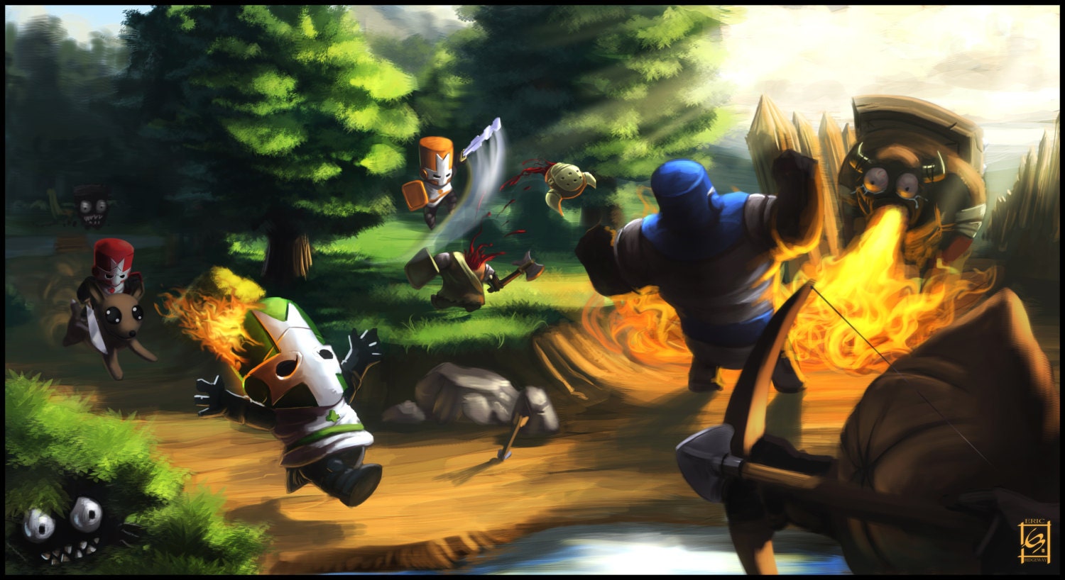 Castle Crashers 16.5x9 Digital Art Print