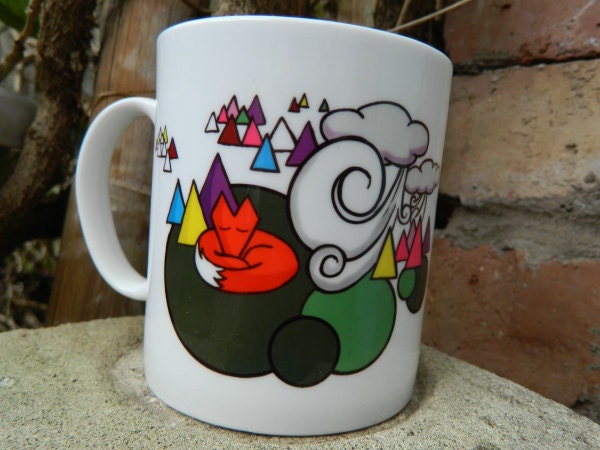 Sheltering Fox China Coffee Mug Coffee Cup