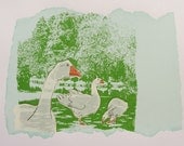 Original screenprint - Singleton geese