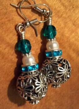 Silver Aqua EARRINGS