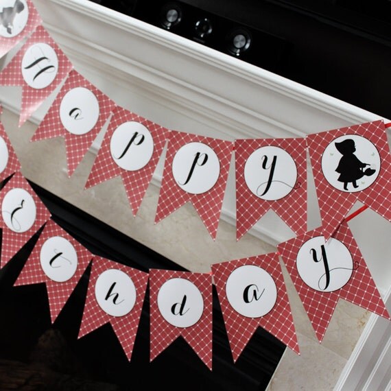 Little Red Riding Hood Inspired Printable Party Banner : Printable Party Designs by The Tiny Tiara Il_570xn