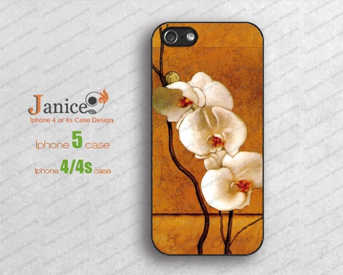 black Iphone 5 case,iphone cases 5,iphone 5 cover,iphone 4 cases,apple iphone case 4,butterfly orchild flower printing B121