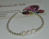 Stardust (silver) - silver plated beaded bracelet, handmade in Scotland