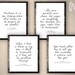 Jane Austen Quote Prints, printable quotes, wall art decor inspirational - digital typography