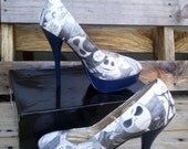 Nightmare Before Christmas - Jack Skellington - Patent Leather - Platform Pumps - Comic Book Shoes