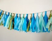 Under The Sea  Tissue Paper Tassel Garland - Wedding - Party - Baby Shower - Nursery