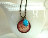 Red Doily Necklace