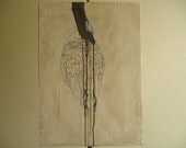 Original Modern artwork sale, buy original animal abstract art, Modern painting on canvas by Ricardo Machado (27.56 x 19.7 inches)