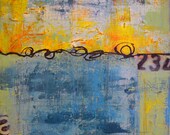 Abstract Painting, 234 is a mixed media original painting, 12" x 12"