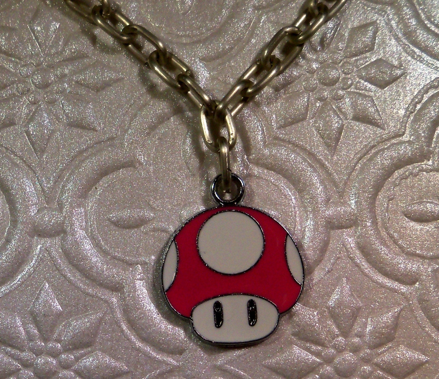 Red Mario Mushroom Charm Necklace - Geek Crafted into an Adorable Accessory