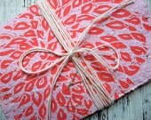 Mother's Day Handmade Paper Stationary Print Flower Pattern Cards Gifts Fine Art Stationary
