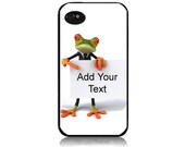 Iphone 4 case, frog, custom, personalize, iphone 4 case frog