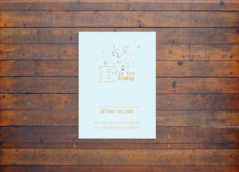 Printable DIY Confetti Baby Shower Invitation