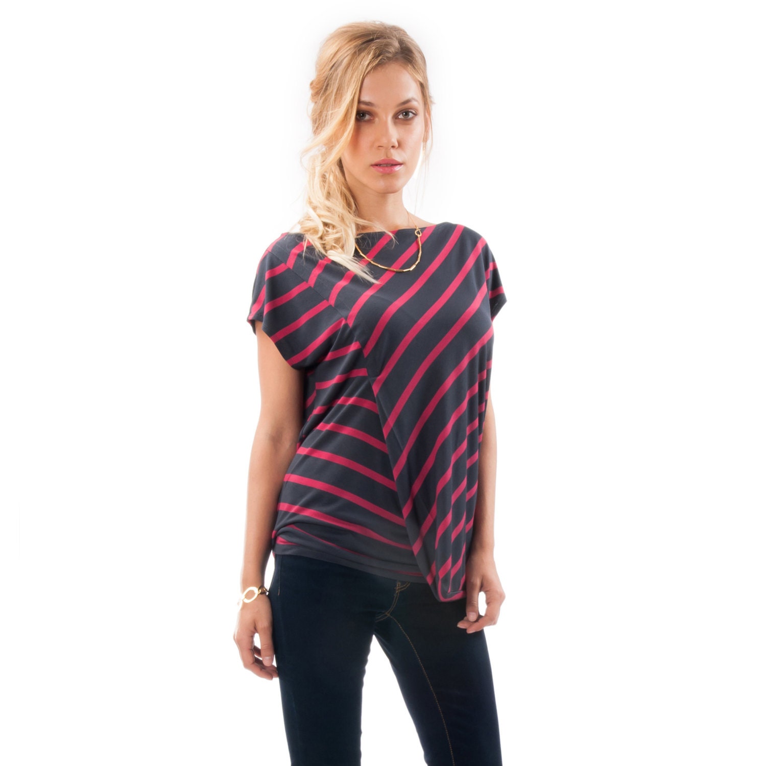 Summer Shirt, Oversized Shirt, Dusty trail and white Stripped Shirt. Colors: Black, Blue, Beige, Dark Gray