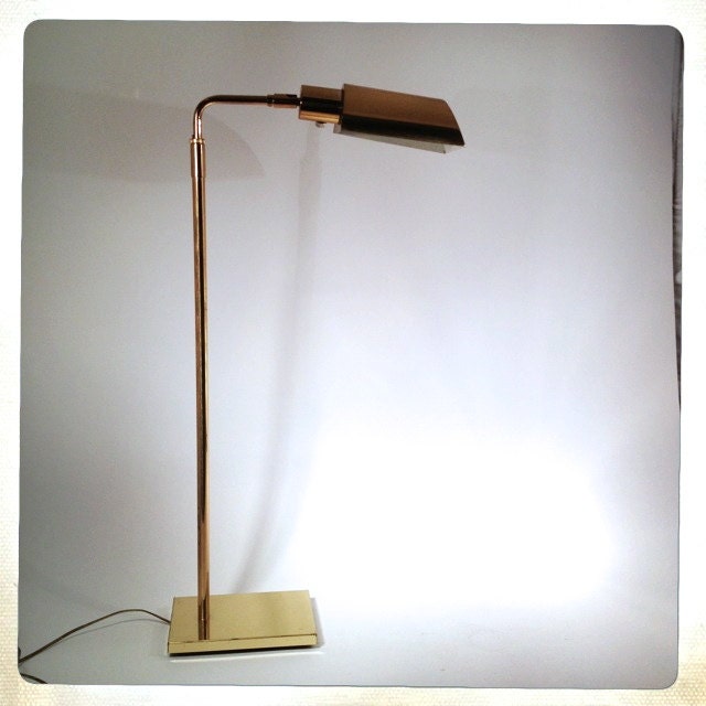 vintage brass floor lamp Koch & Lowy OMI hollywood regency