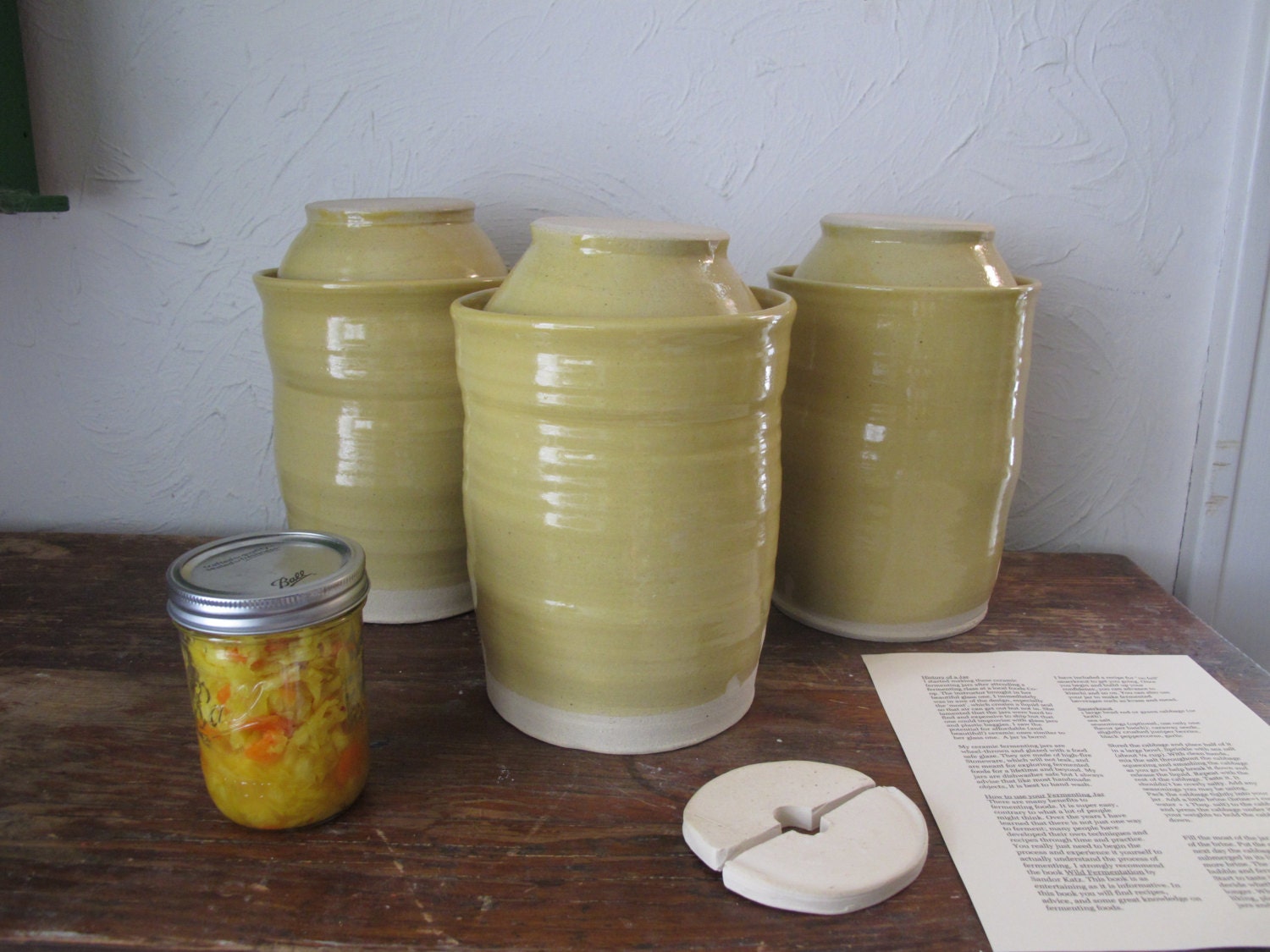 ceramic fermenting crock (smaller)
