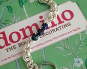 The Andromeda Bracelet. Silver chain bracelet with 3 rivoli shaped stones.