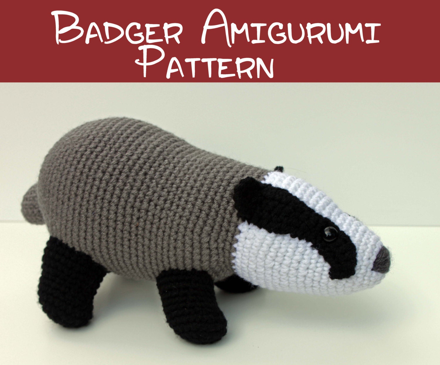 Crochet Pattern Badger Amigurumi PDF Download by MilesofCrochet