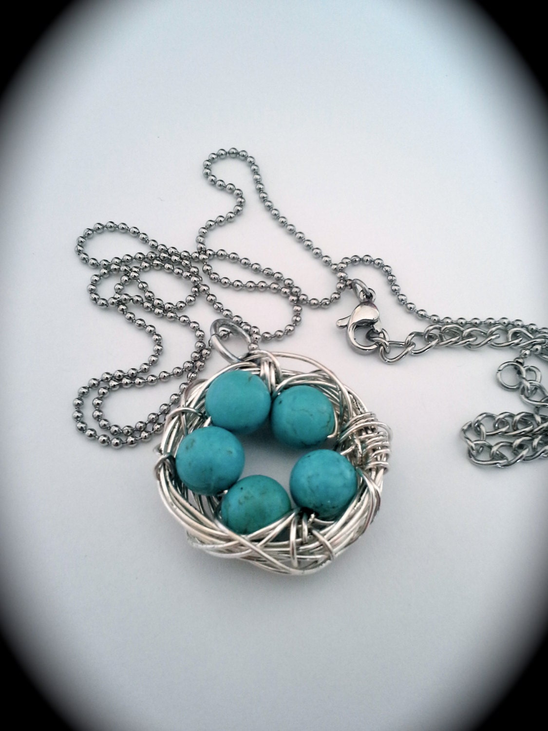 Mama bird necklace, nest necklace
