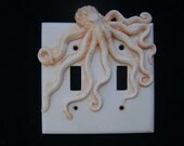 Octopus Double Light Switch Cover.  Wall Decor Decorative arts Animal Wall Art Sculpture Installation