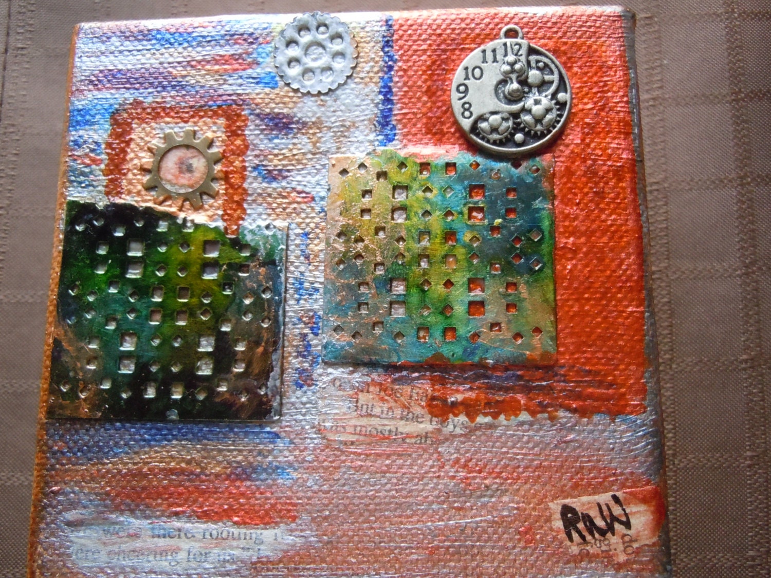 Original Art-One Of A Kind Mixed Media- Steampunk