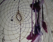 Leather Lavender and Lace OOAK Dreamcatcher handmade by Dreamcatcherman