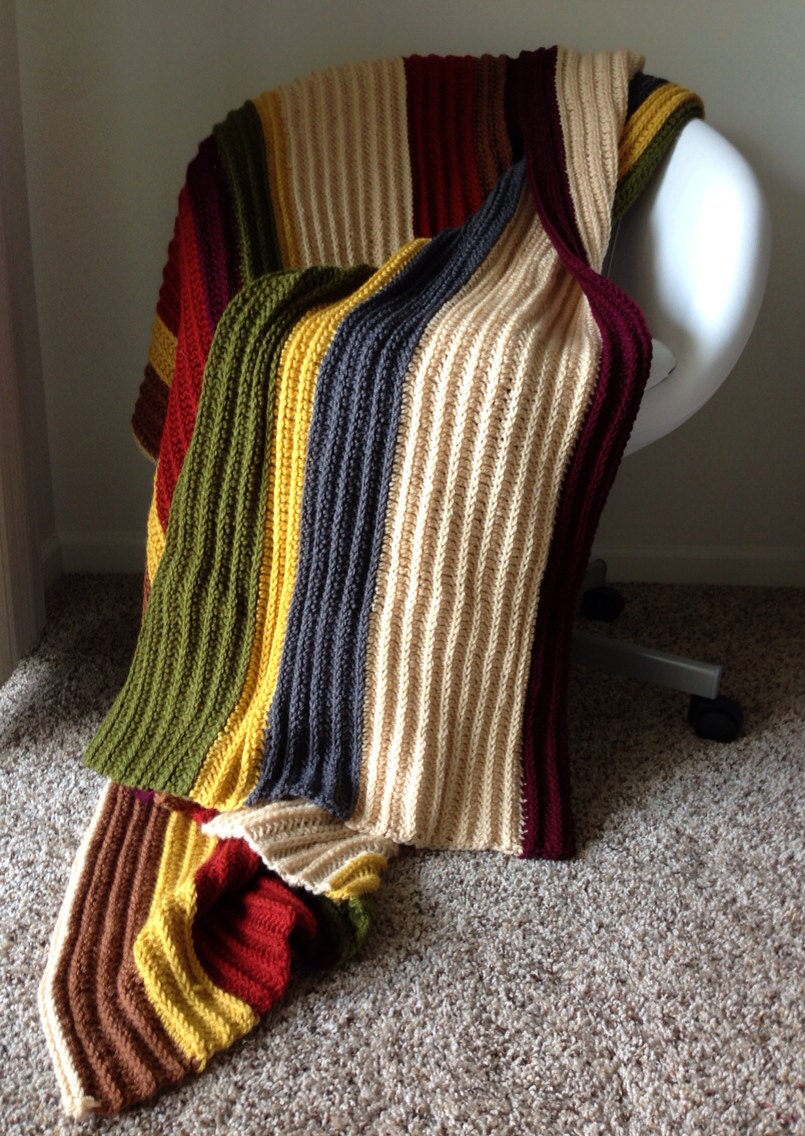 Fourth Doctor Afghan - Doctor Who Blanket