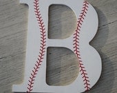 Boys Baseball Decorative Wooden Wall Letter