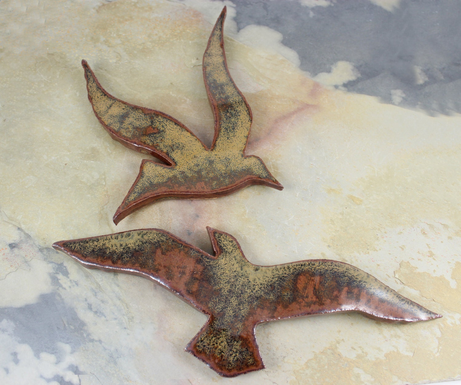 Ceramic Birds 3D Wall Art Ceramic Wall Hanging by ChiGallery