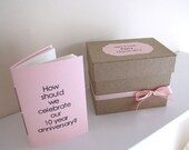Marriage Advice Books - 10  Pink Conversation Starters - Alternative Wedding Guest Book Set of 10 - Box - Rustic Wedding Questions Books
