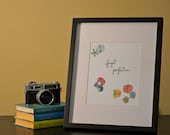 Forget Perfection - Inspirational Print - 5x7 in.