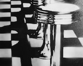 Art - "Diner" by Ray Ferrer -  16" x 20" Spray paint on Canvas w/ Signed COA