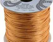 11 Yd 1.5mm OLD GOLD Rattail Satin Cord - or MiX n MaTCH - DIY Organza Necklace - Kumihimo - Friendship Bracelet - Knotting - Braiding
