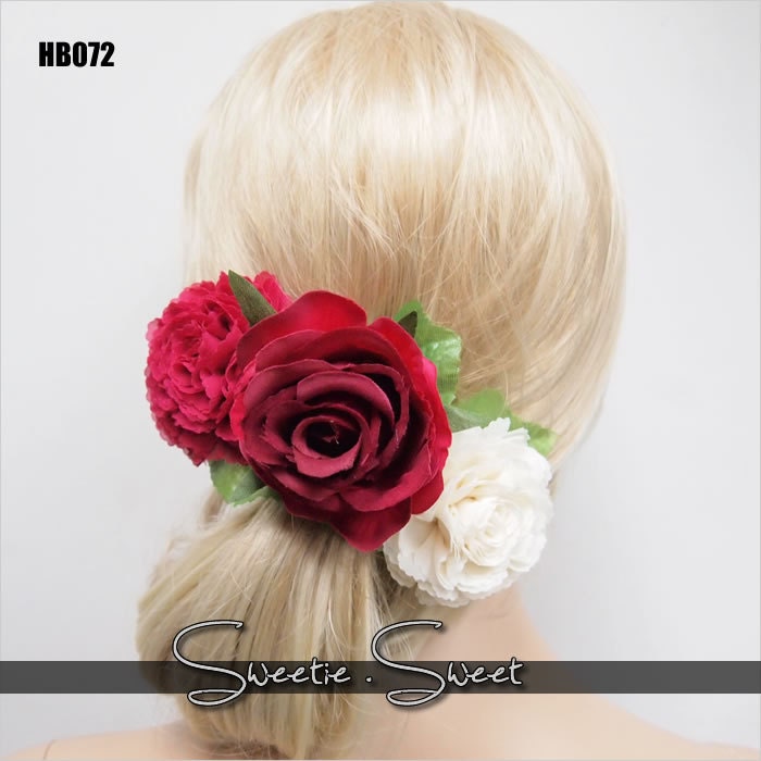 Wedding Bridal Rose Flower Bridal Bride Hair Comb Fascinator Headpiece HB072