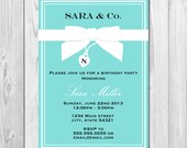Birthday Party Invitation - Tiffany & Co. Inspired - DIY - Printable Il_170x135