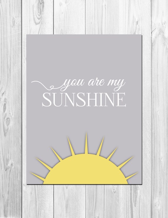 You Are My Sunshine - Printable Sign - 8" x 10" Il_570xn