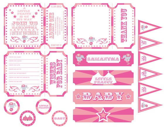 Carnival Theme Baby Bundle Party Pack - DIY - Printable Il_570xn