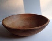 Round Antique Wooden Bowl