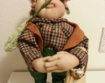 1989 "Fisherman" by Susy Perkins Doll on Stand