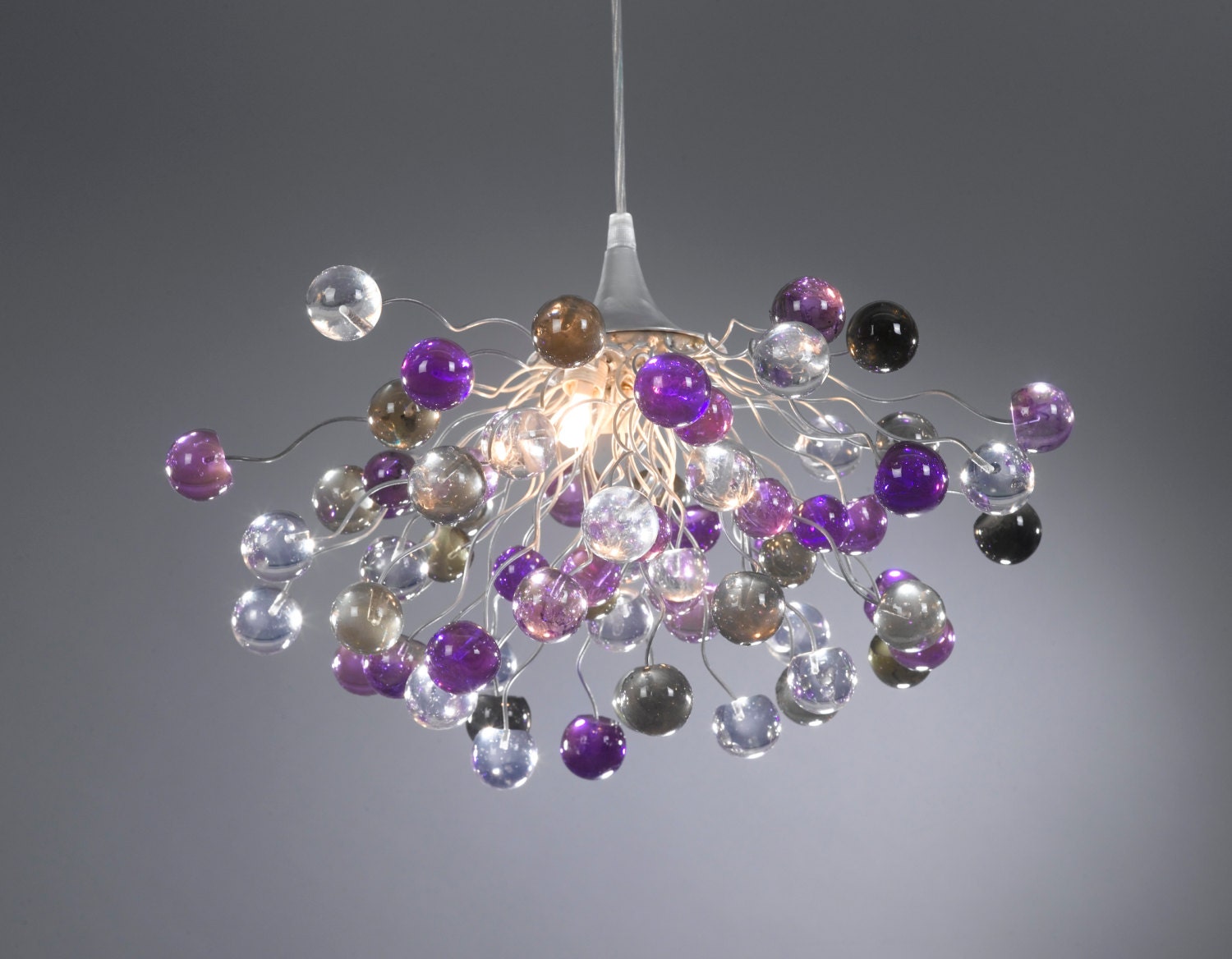 Lighting hanging chandeliers bubbles  midnight color