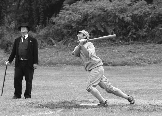 Vintage Base Ball Photo Print - Gilligan and the Umpire (supports Sandy Hook School Support Fund)