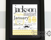 Personalized Chevron Nursery Art- Printable