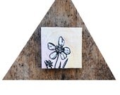 Wildflower - Original Painting.    Nursery Art.  Cute.  Tiny.