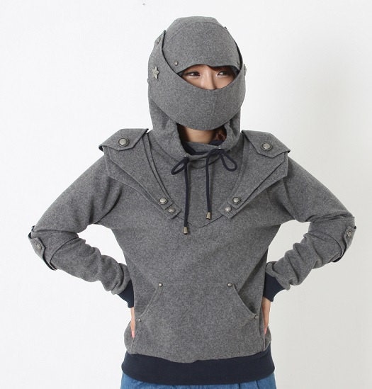 Lucifer Armored Knight  Medieval Armor Pullover Hoodie(100% Handmade Wool) Made To Order