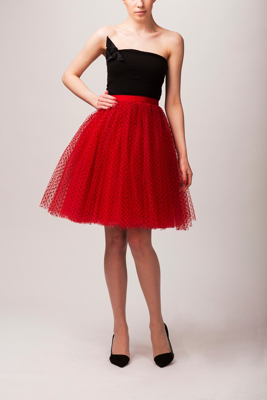 Adult red tulle skirt, red tutu skirt, petticoat, wedding skirt, custom made to order