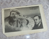 VINTAGE Post card from Russia Soviet Union  Cinema Black-White Photography Collectible mixed media ephemera Made in USSR
